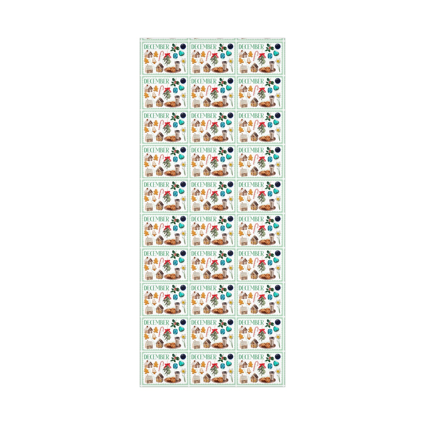 December Birth Month Collage Wrapping Paper